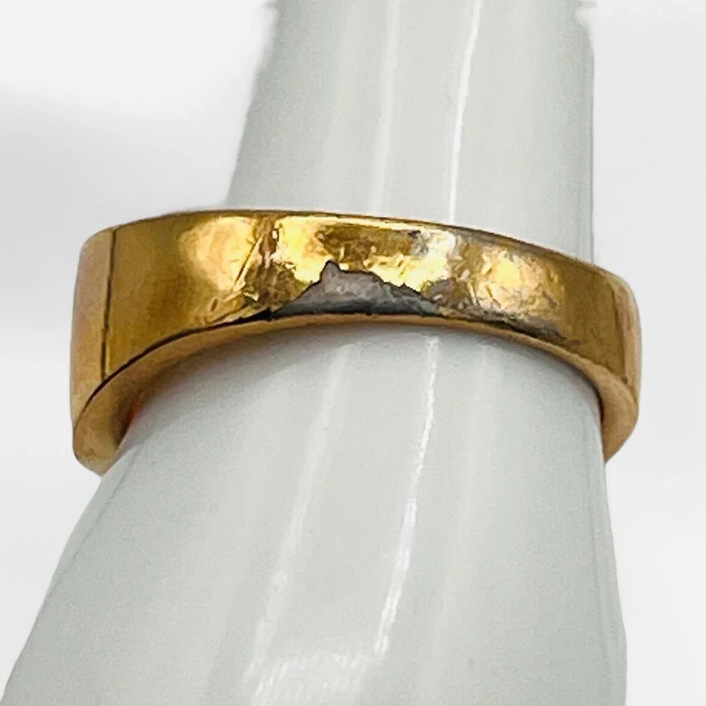 Vintage 18K Gold‎ HGE Womens Ring Multi Gem Sz 8.5